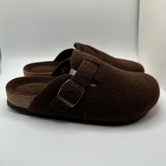 CUSHIONAIRE Womens Clog 6.5 BROWN WOOL - Picture 1 of 7